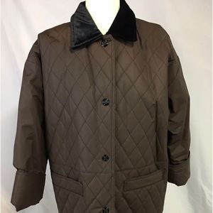 COPY - Totes Womens Brown Quilted Coat Raincoat Velvet Collar Lined Size SP